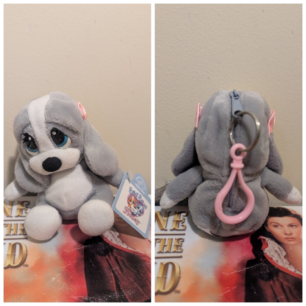 Applause Sad Sam Honey Plush Zip Closure on Back 5" Clip Keychain Plush Vintage